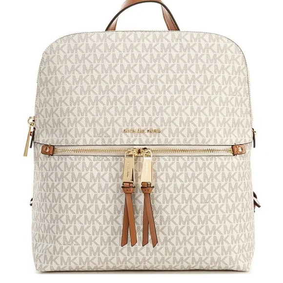 NWT Rhea Zip Medium Slim Backpack Rhea Zip Rhea Medium Backpack Michael Kors Logo Backpack  main image 2